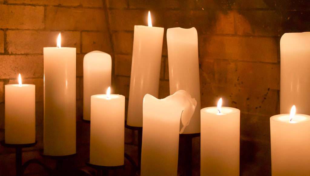 white candles