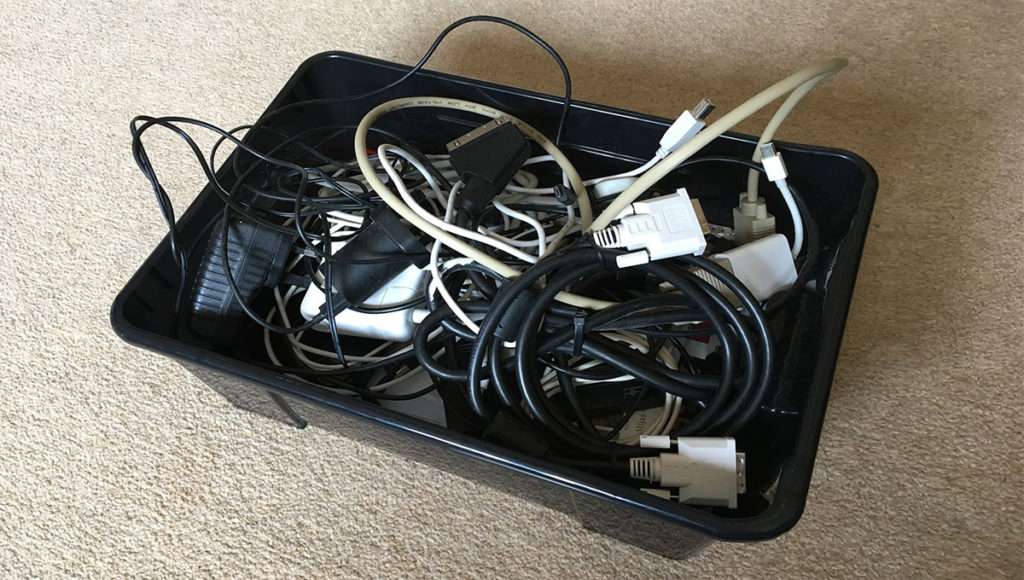 Box of old cables