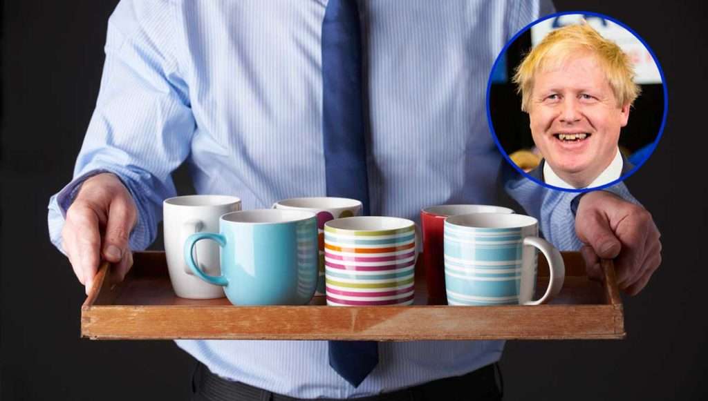 Boris Johnson tea tray