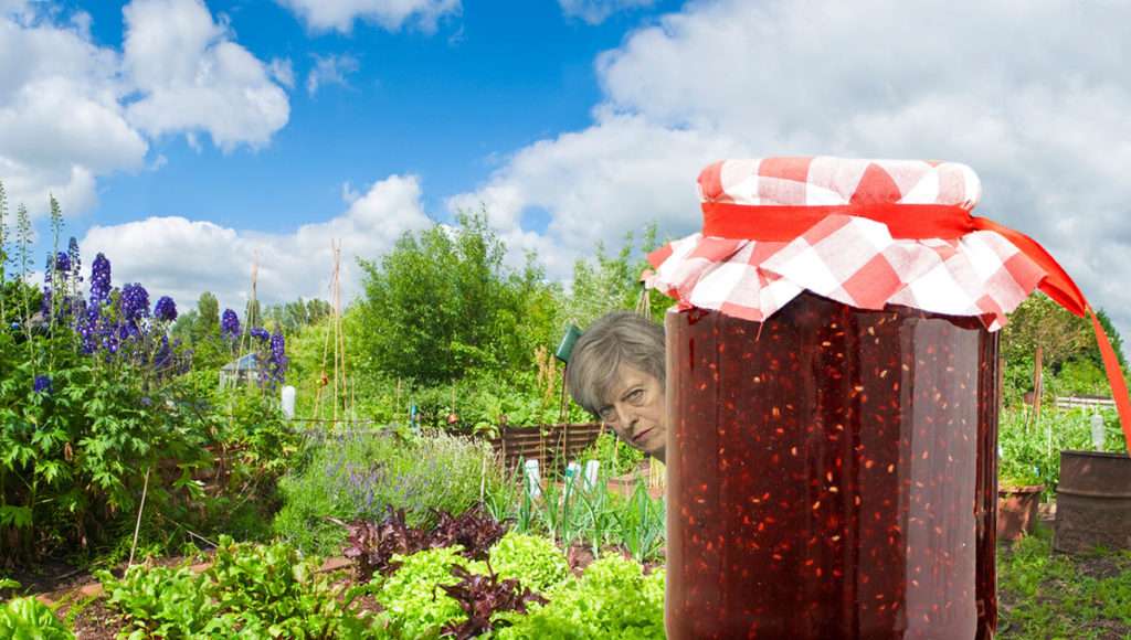 theresa may allotment jam