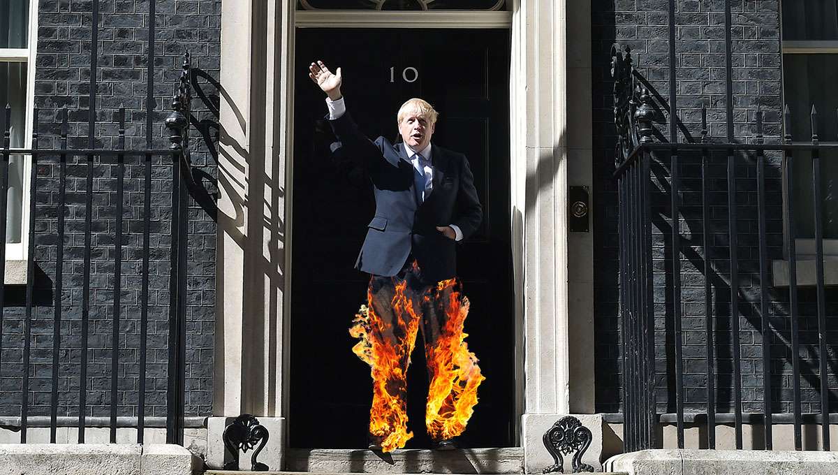 Government advisors baffled as Boris Johnson's pants keep catching on fire  | NewsThump