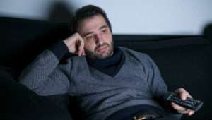 Man watching TV