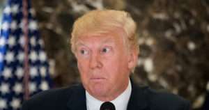 Trump looking worried