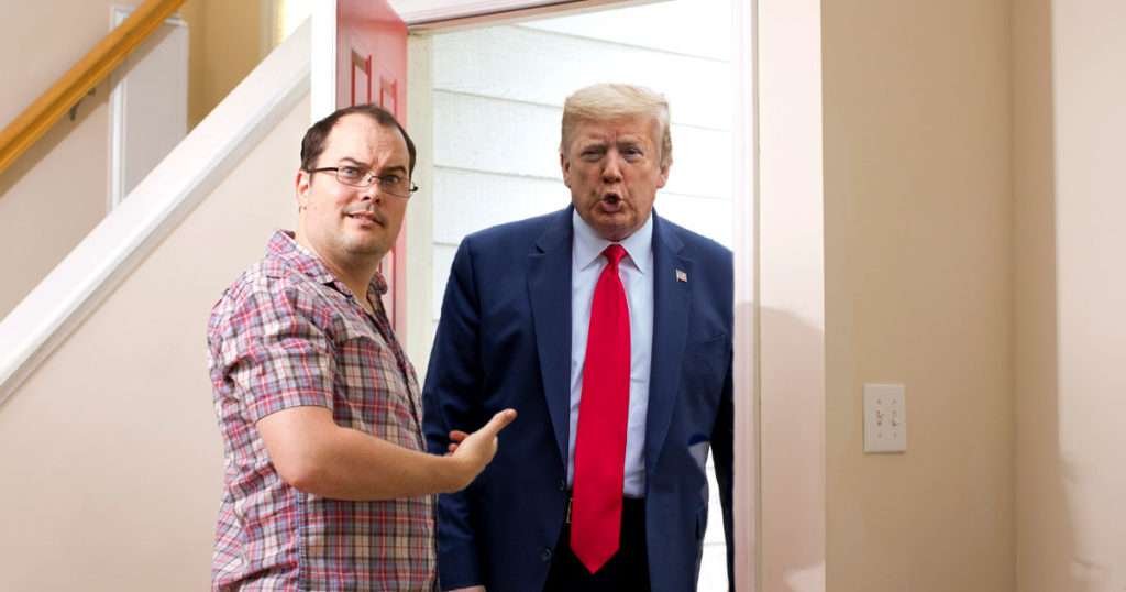 donald trump going door to door
