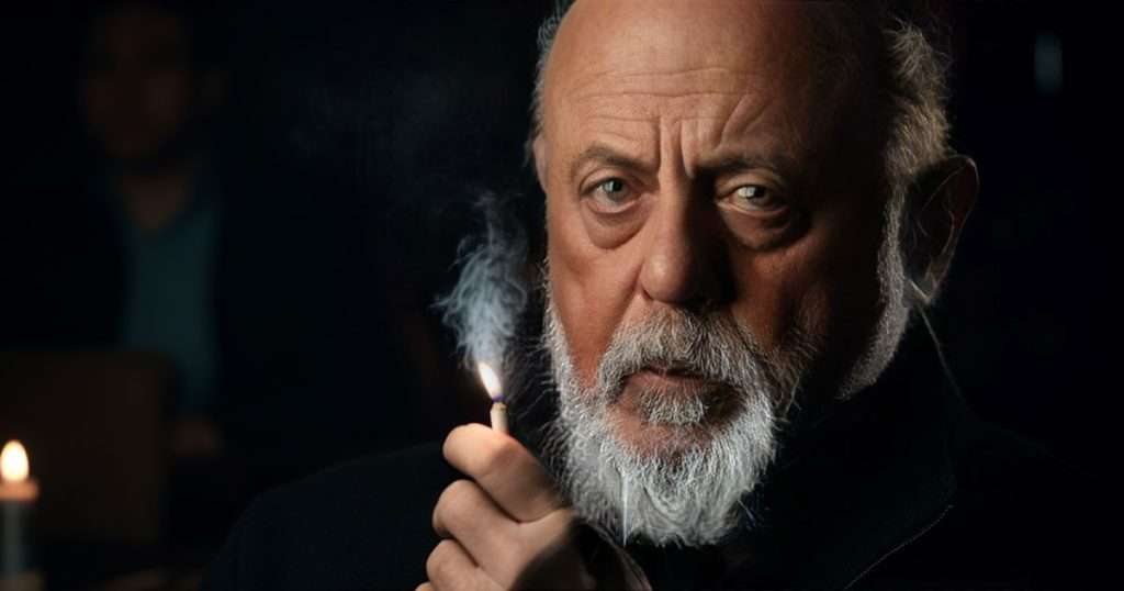 Billy joel looking guilty with a match
