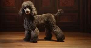 A poodle crossed with another unknown dog breed