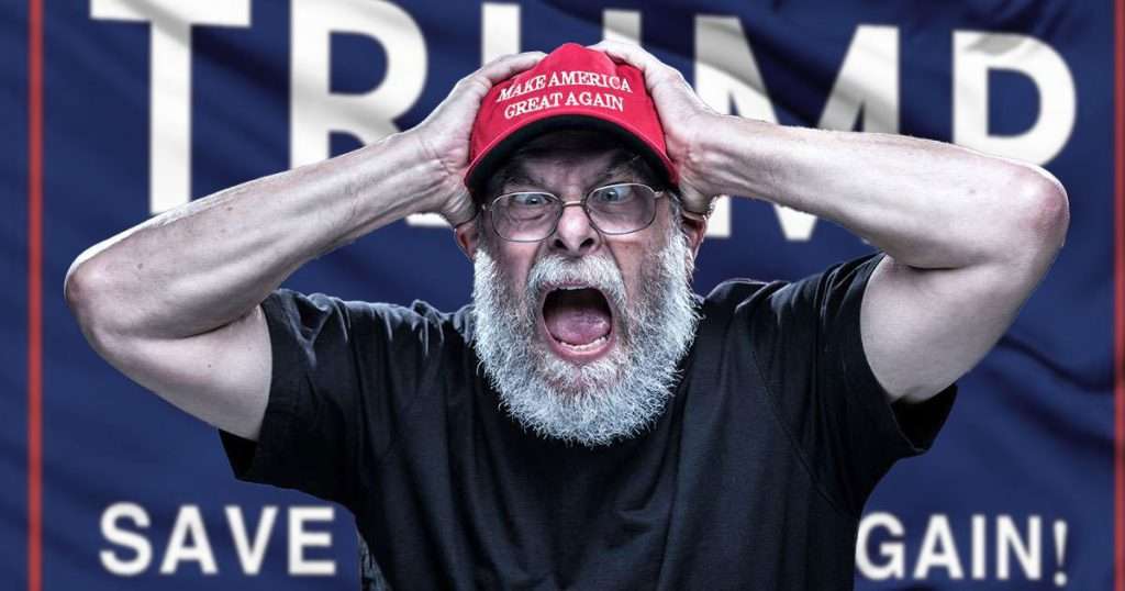 Trump fani in maga hat