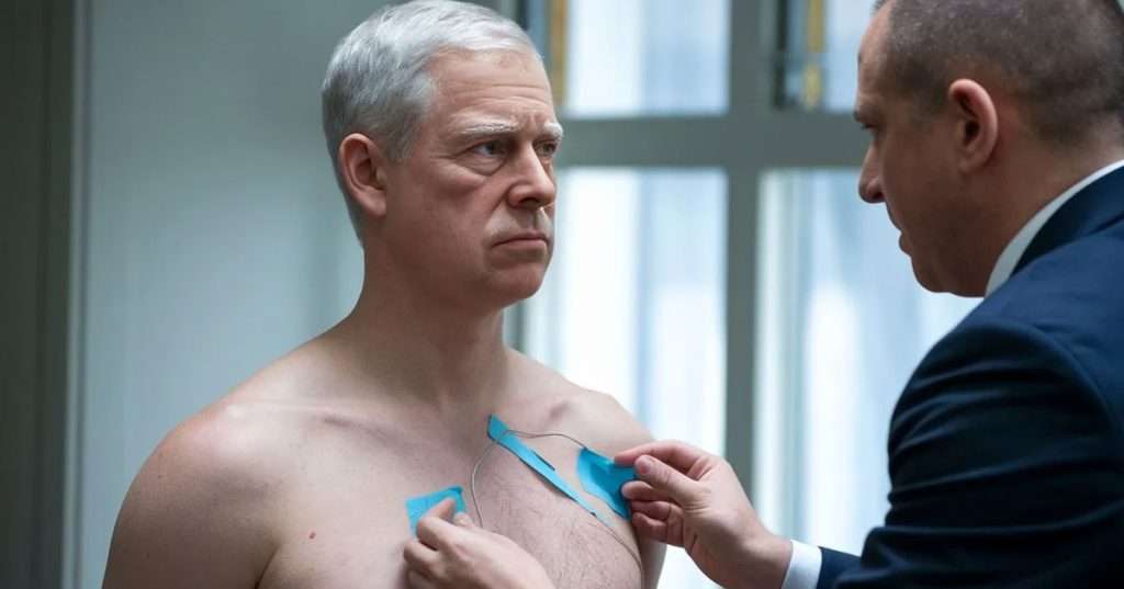 prince andrew wearing a wire