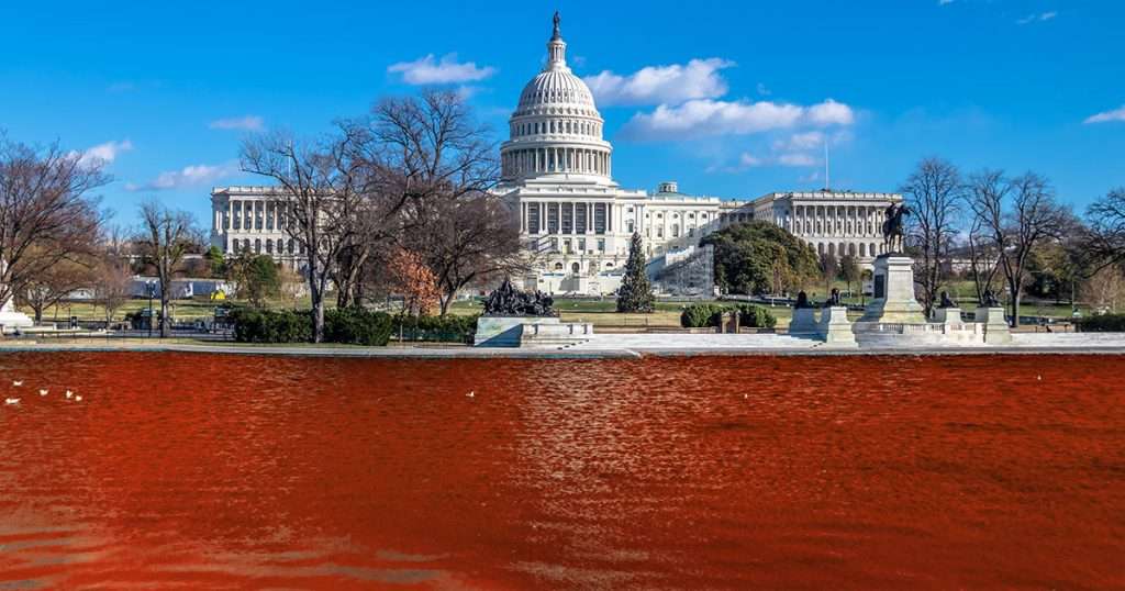 capitol building washington lake of blood