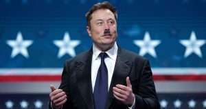 Elon Musk debuts his charlie chaplin moustache