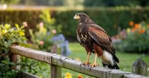 Harris's Hawk on a fence