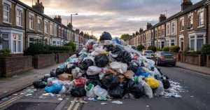 Refuse sacks on the streets