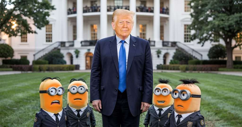 Donald Trump and the minions