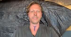 Laurence Fox neck tattoo