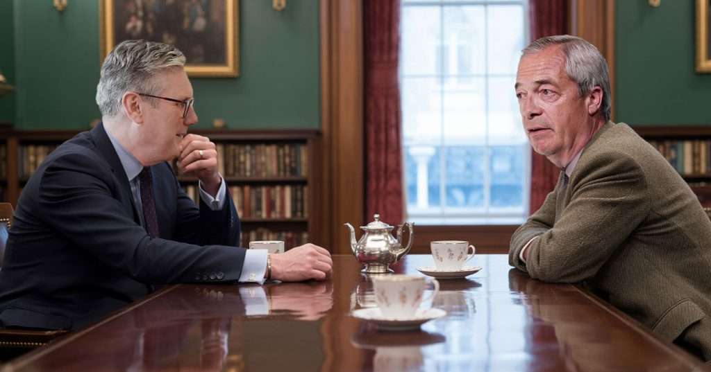 nigel farage and Keir Starmer