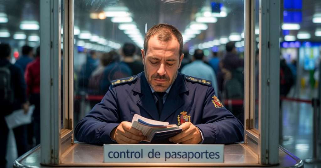 exhausted spanish passport controller