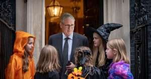 Starmer Trick or Treat Downing Street