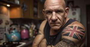 British patriot with tattoo