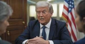 Trump talking to reporters