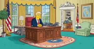 Donald Trump as a Simpsons character