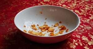 Empty bowl of crisps