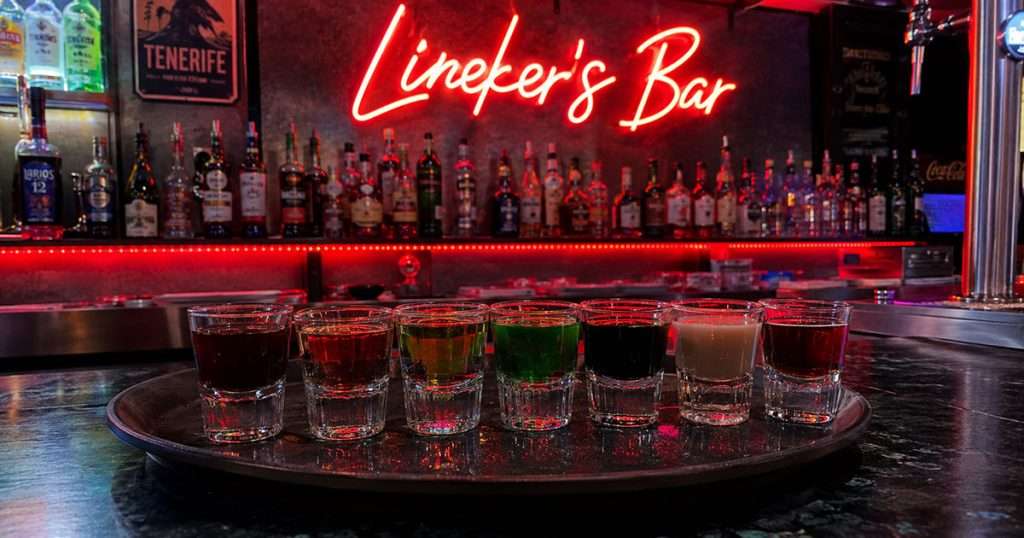 Lineker's bar with shots