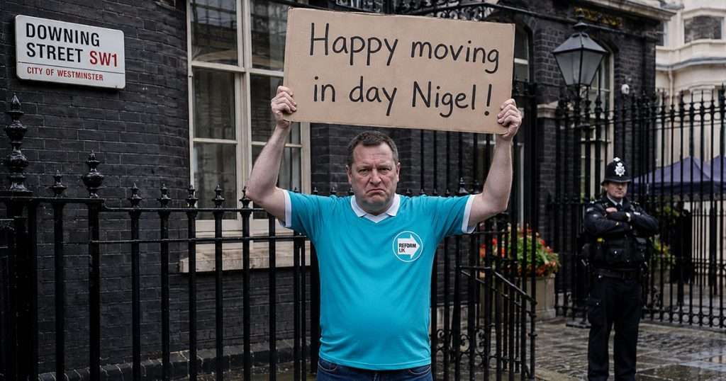 Reform supporter Downing Street