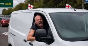 Man shouting abuse from white van