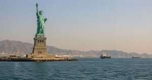 Statue of Liberty off the coast of Iran