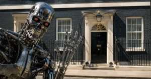 Terminator outside downing street