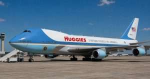 Air Force One sponsored by Huggies
