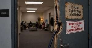 C List celeb waiting room