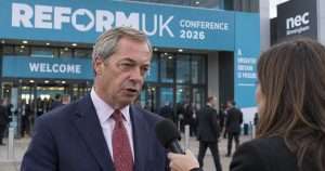 Nigel Farage at a reform conference