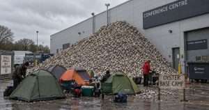 Oyster shell mountain at Reform conference