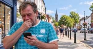 Reform voter crying and distraught