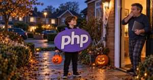 Child in PHP halloween costume