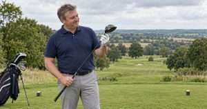 golfer with his new driver