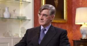 Jacob Rees Mogg being interviewed