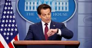 Scaramucci checking his watch